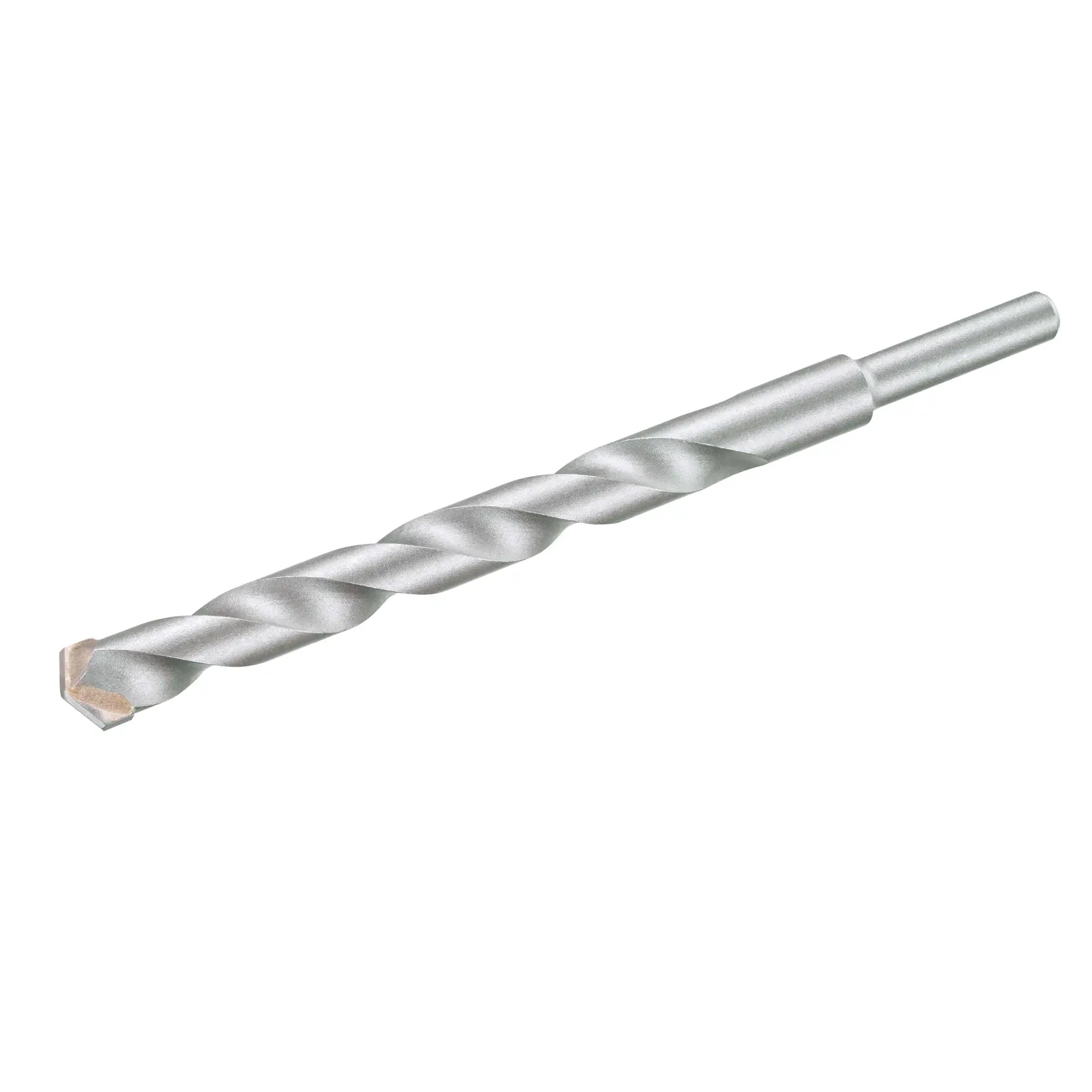 STANLEY STA53060C silver masonry drill bit, side angle photo on white background.