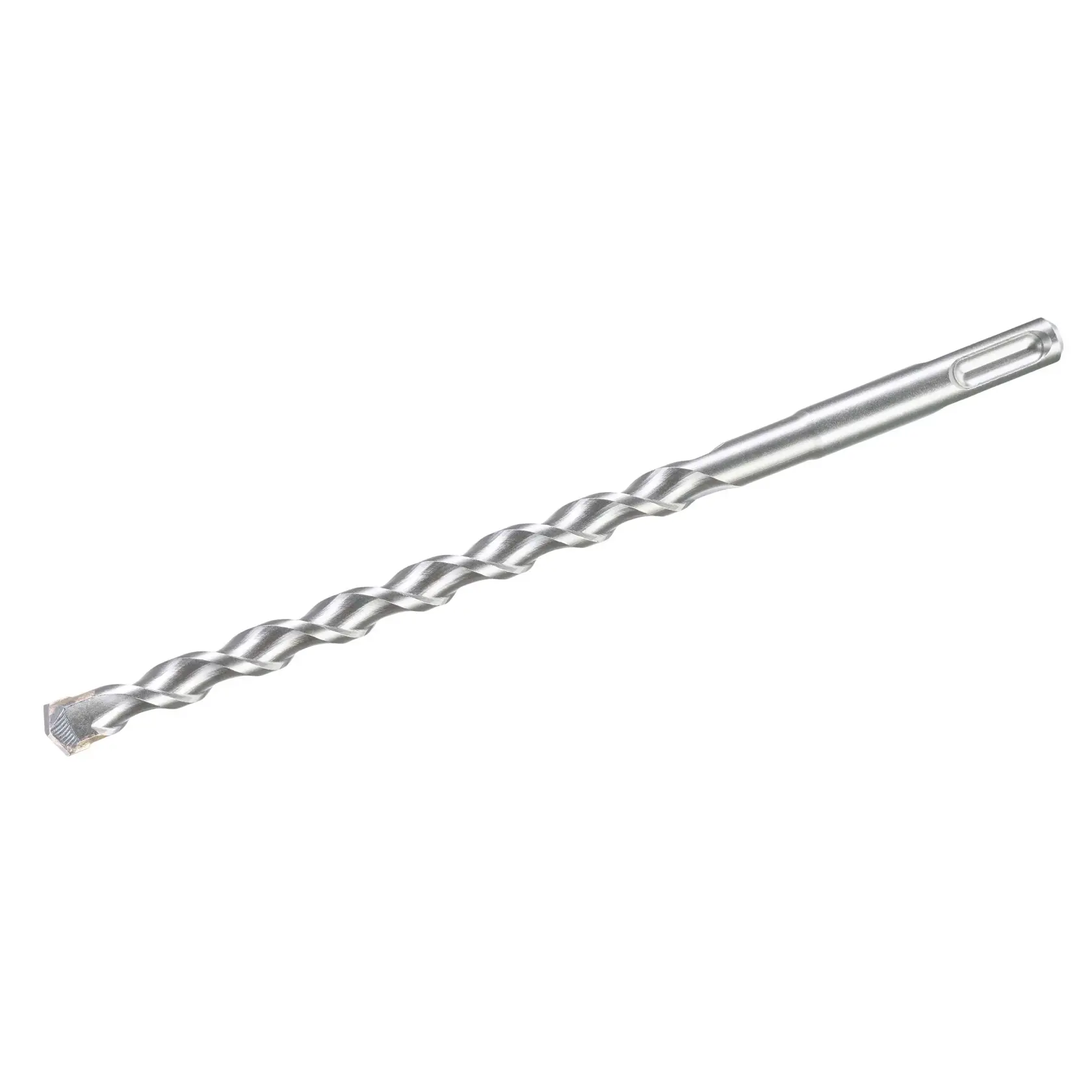 STANLEY STA54062-QZ silver masonry drill bit, side angle on white background.