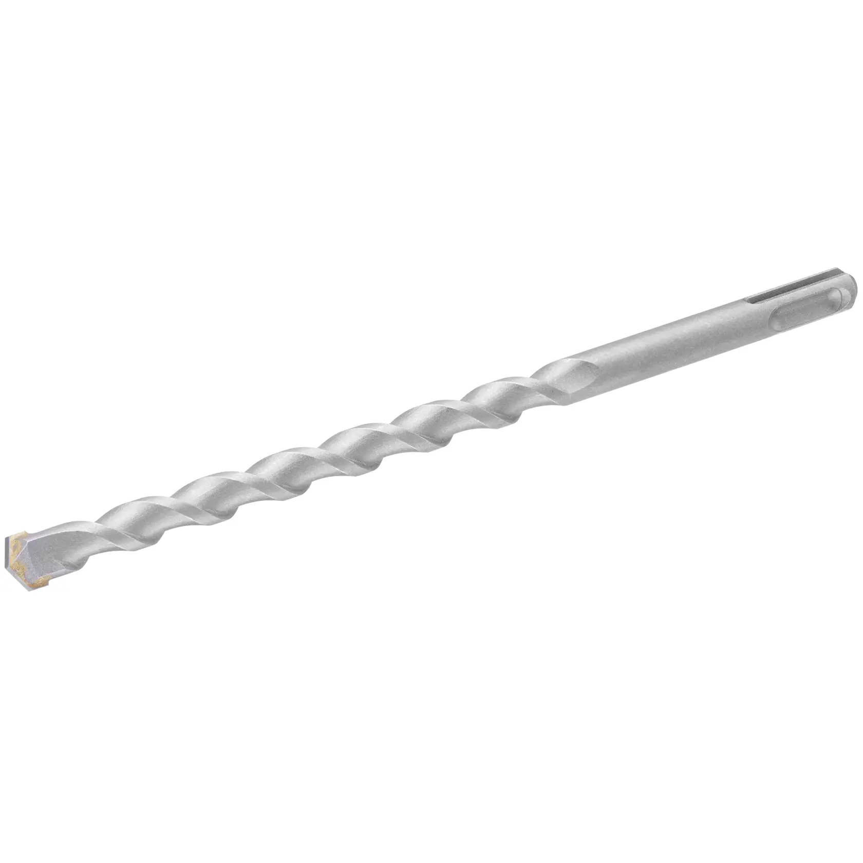 STANLEY STA54067-QZ silver SDS masonry drill bit, side angle on white background.