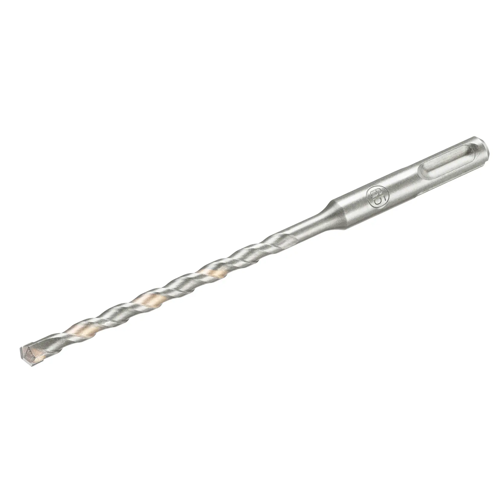 STANLEY STA54148 SDS-plus masonry drill bit, silver finish, side angle photo on white background.