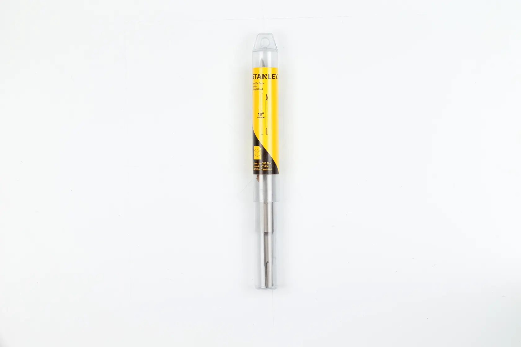 STANLEY STA54401 masonry drill bit in yellow packaging, vertical front angle on white background.