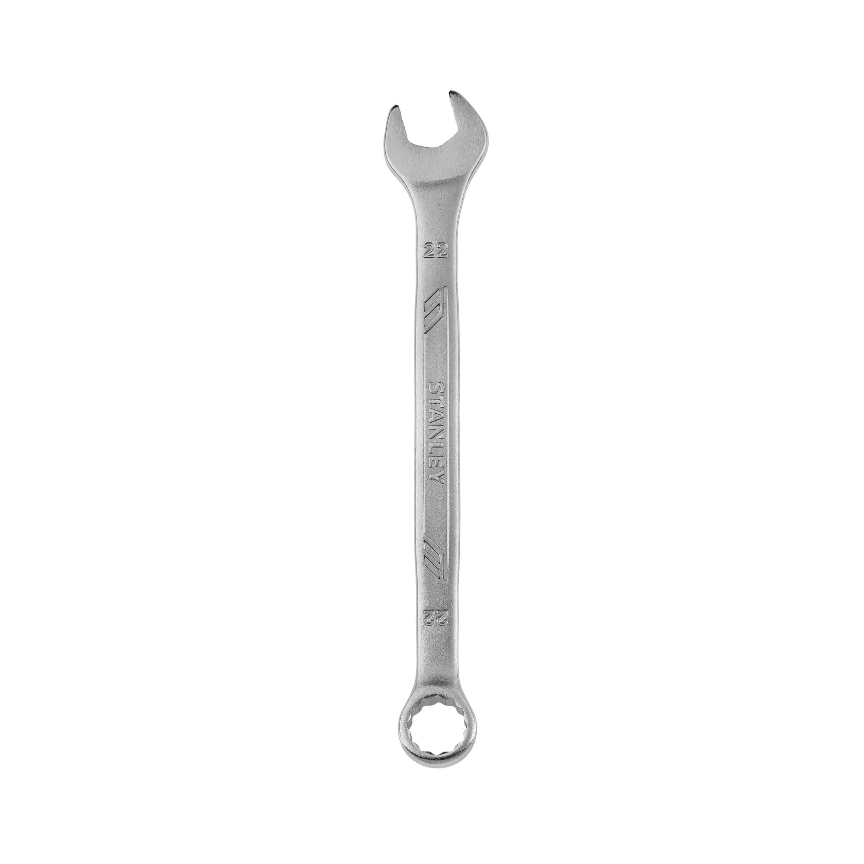 STANLEY STMT72819 combination wrench, silver, front angle on white background.