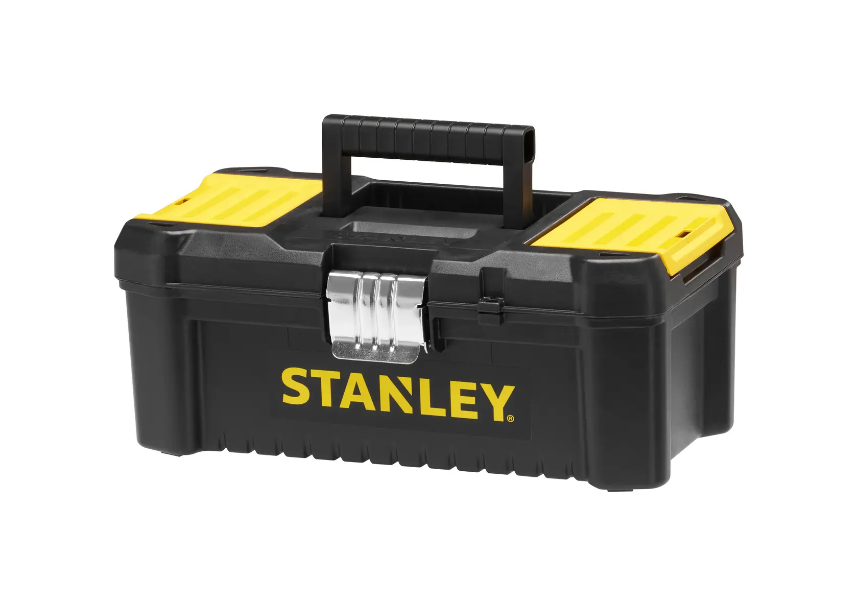 STANLEY toolbox STST1-75515, STST1-75515-KR, black/yellow, front angle, sturdy plastic, Photography category.